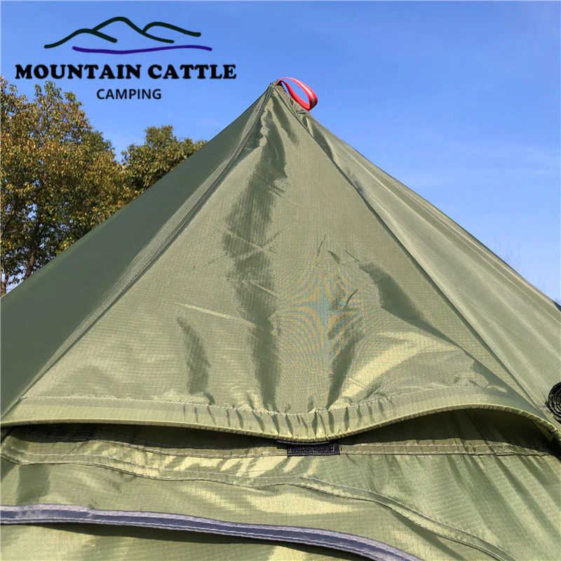Cheap Goat Tents Ultralight Camping Pyramid Tent 3 4 Person 210T Large Rodless Teepee Tents for Family Team Outdoor Backpacking Camping Hiking Tents 